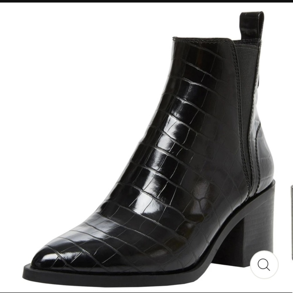Patent croc block heal boot